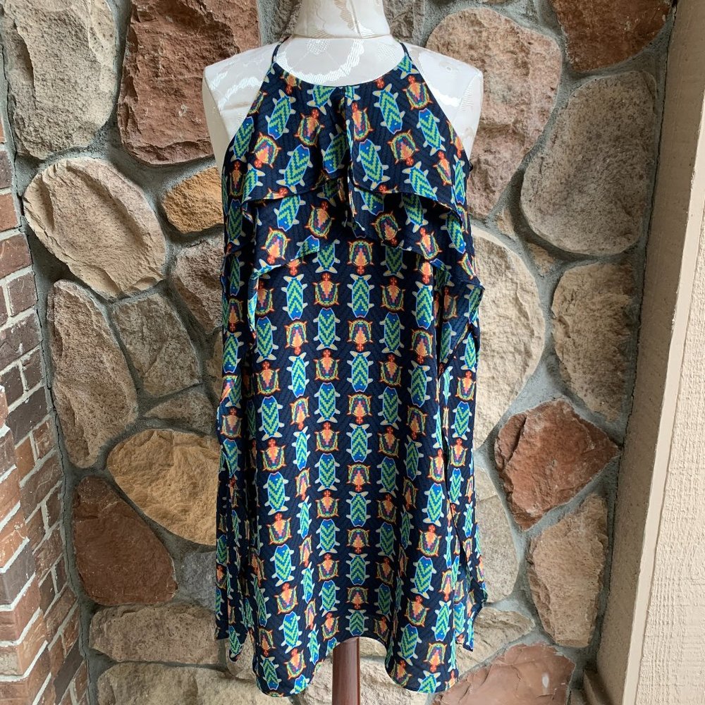 BCBG Max Azria Fish Turtle Print Dress XS